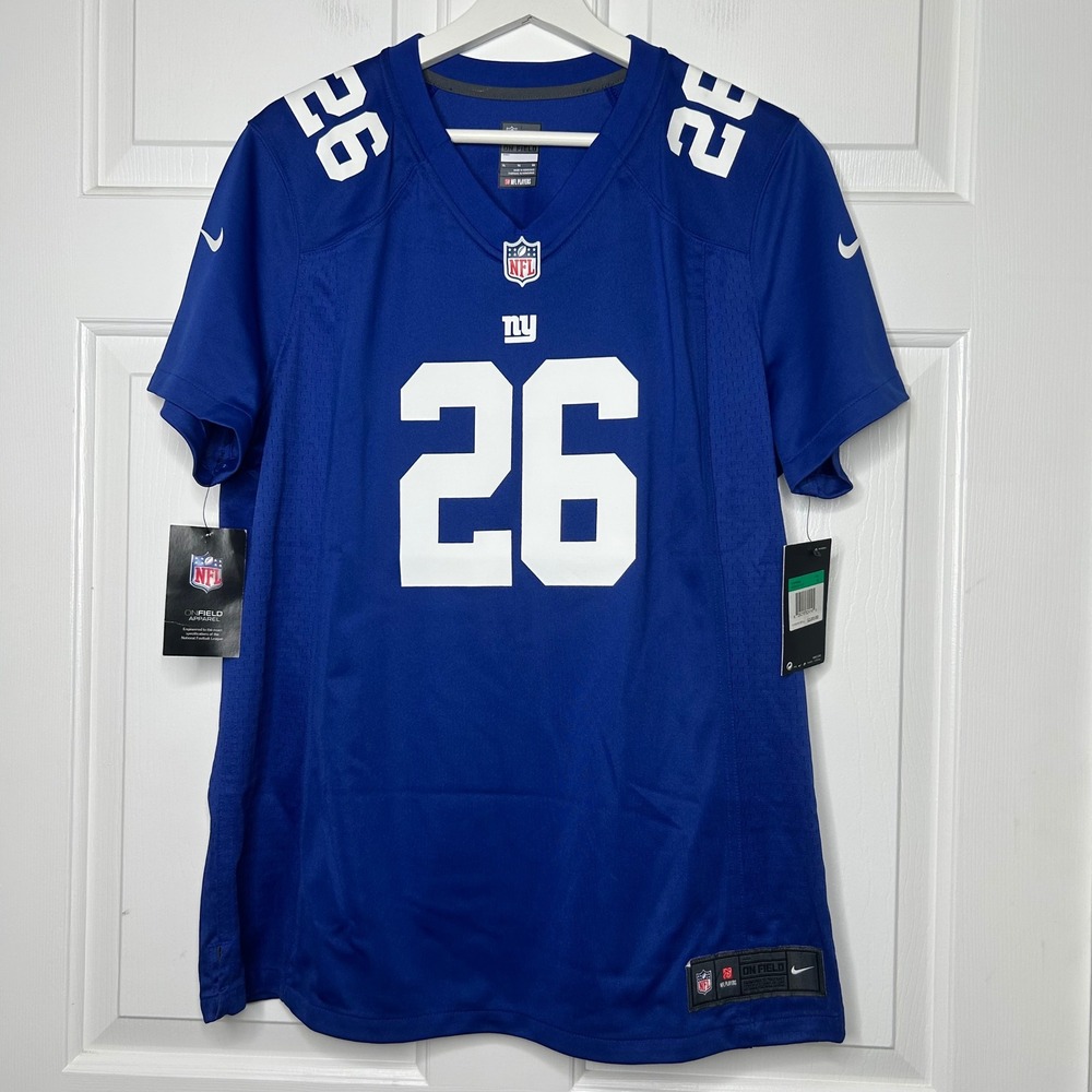 Nike NWT Women's NFL Giants Saquon‎ Barkley 26 Jersey On Field Apparel Blue XL